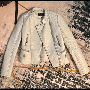 Mint leather jacket